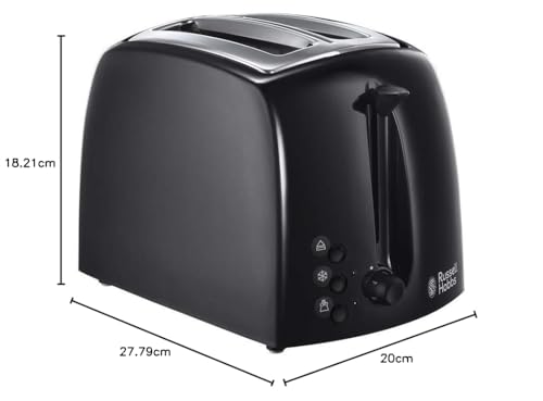Russell Hobbs 2-Slice Toaster – Wide Slots, 6 Browning Levels, 850W