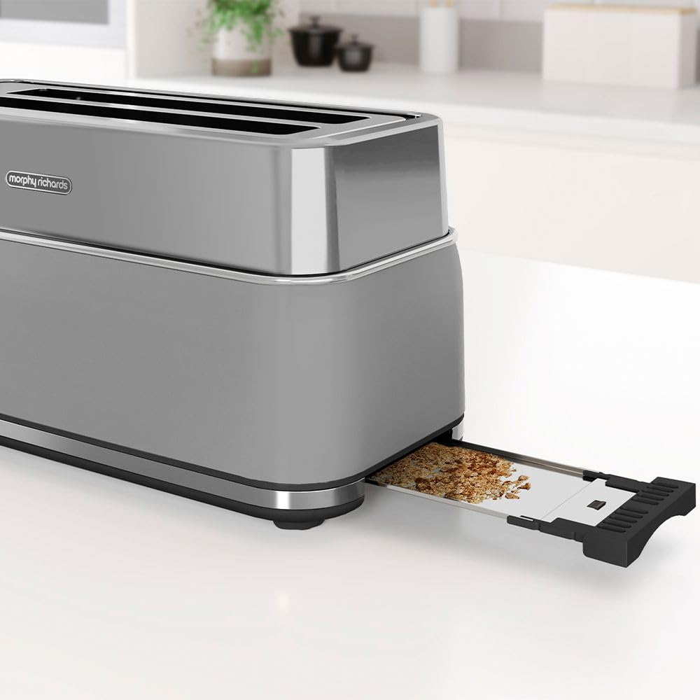 Morphy Richards Signature 4-Slice Toaster – Long Slots, Grey