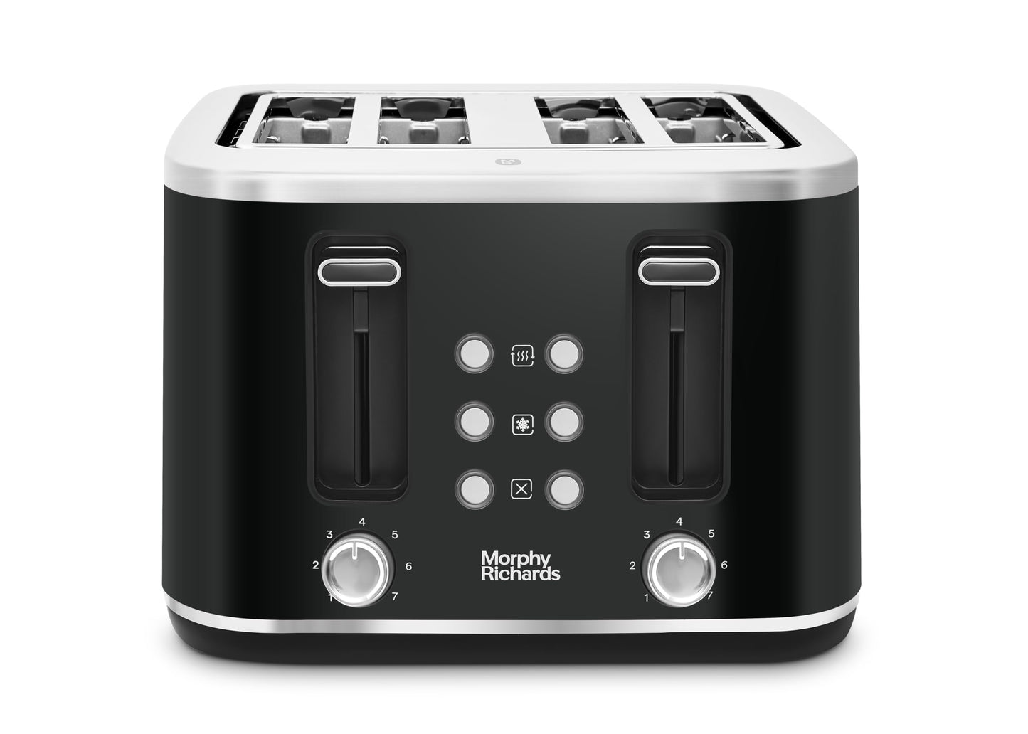 Morphy Richards Motive 4-Slice Toaster – Browning Controls, Reheat & Defrost, Black