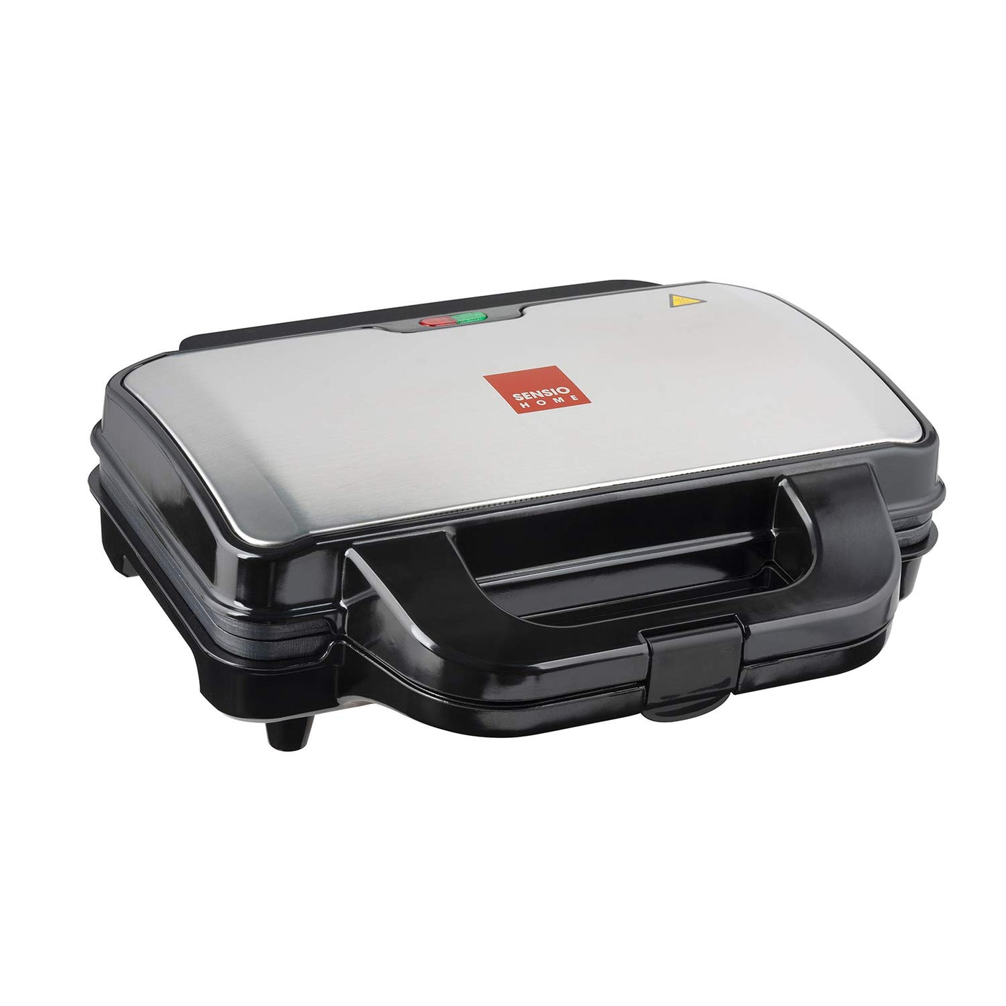 Global Gourmet 4-Slice Deep Fill Sandwich Toaster – Non-Stick Plates, 900W, Silver & Black