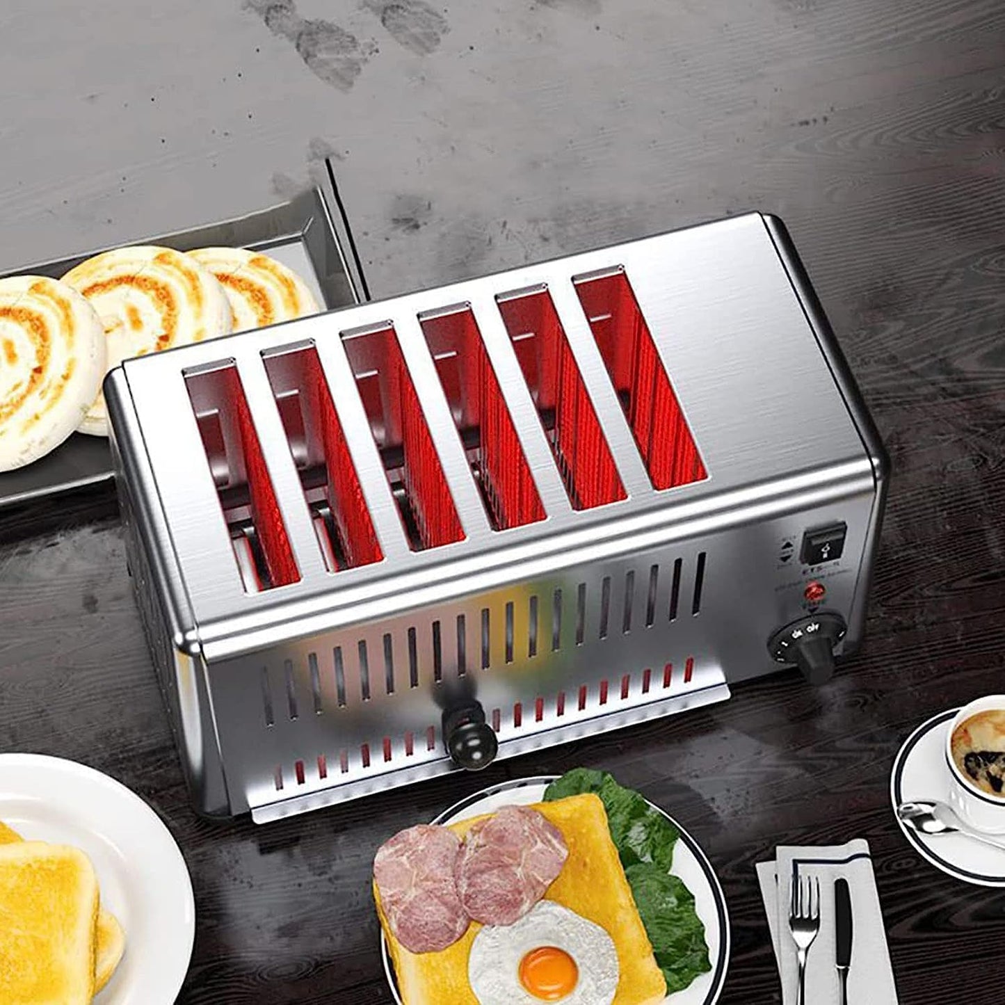 Hazel Quinn 2-Slice Retro Toaster – Extra Wide Slots, 6 Browning Levels, Floral Design