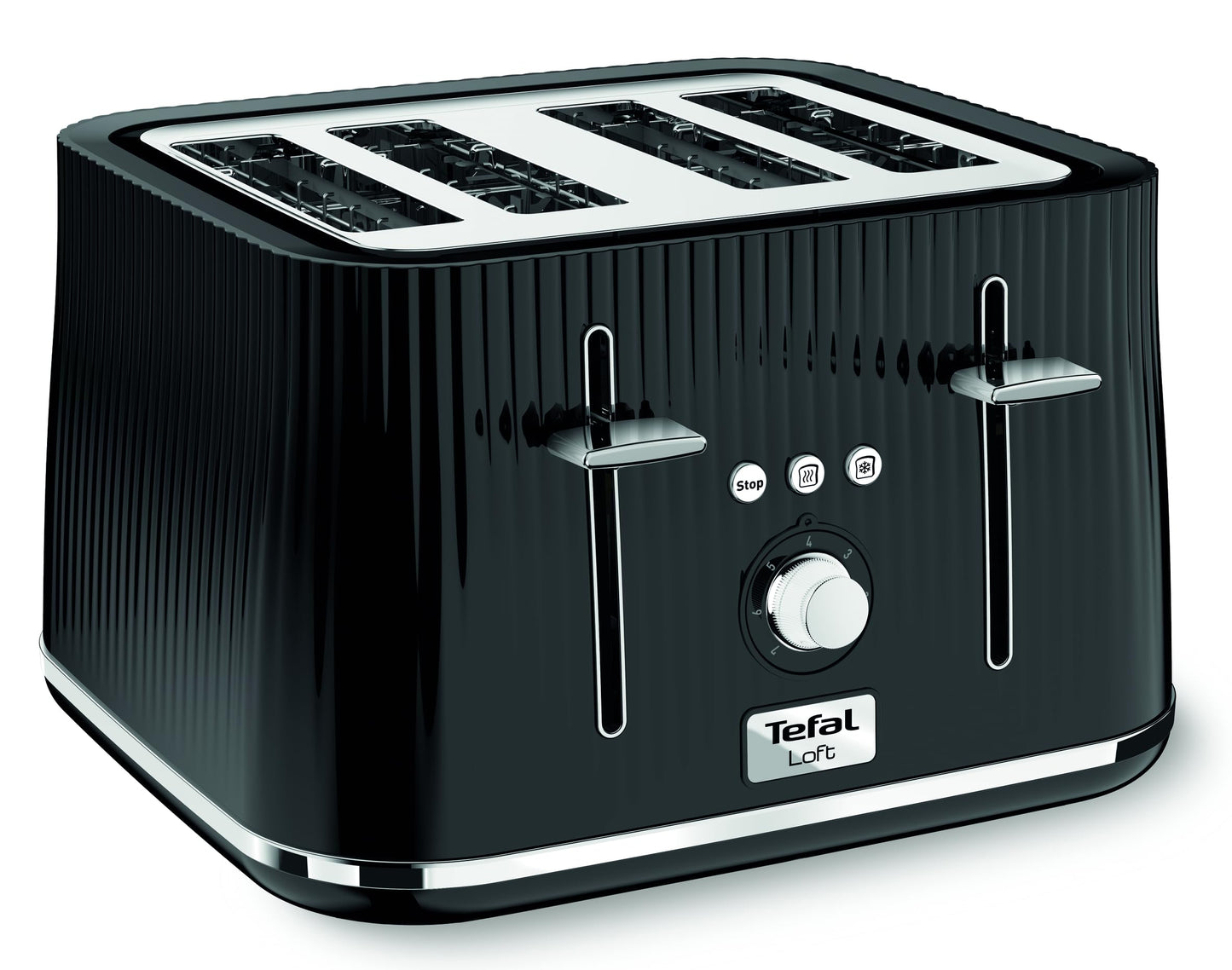 Tefal Loft 4-Slice Toaster – Extra-Wide Slots, Black
