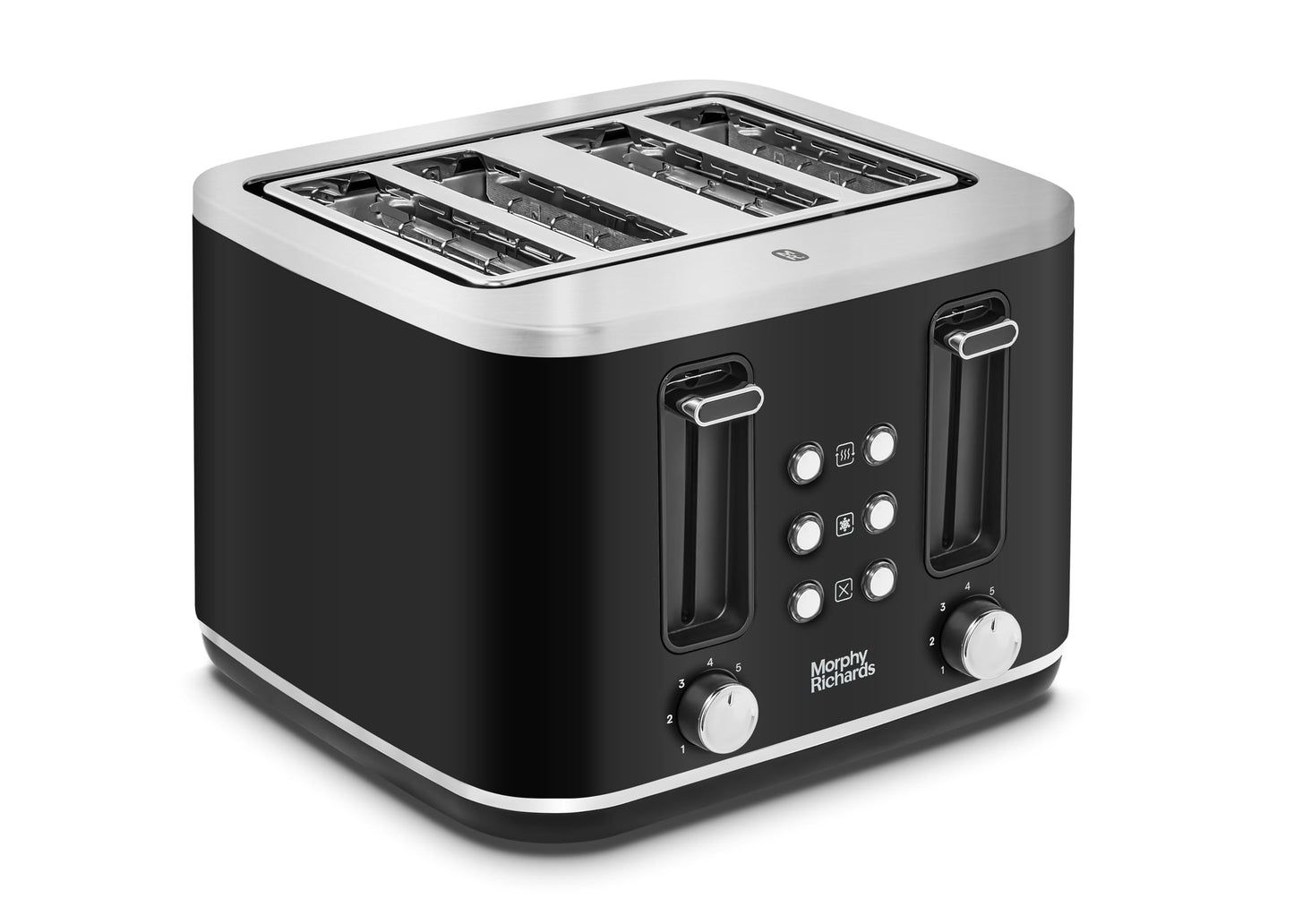 Morphy Richards Motive 4-Slice Toaster – Browning Controls, Reheat & Defrost, Black