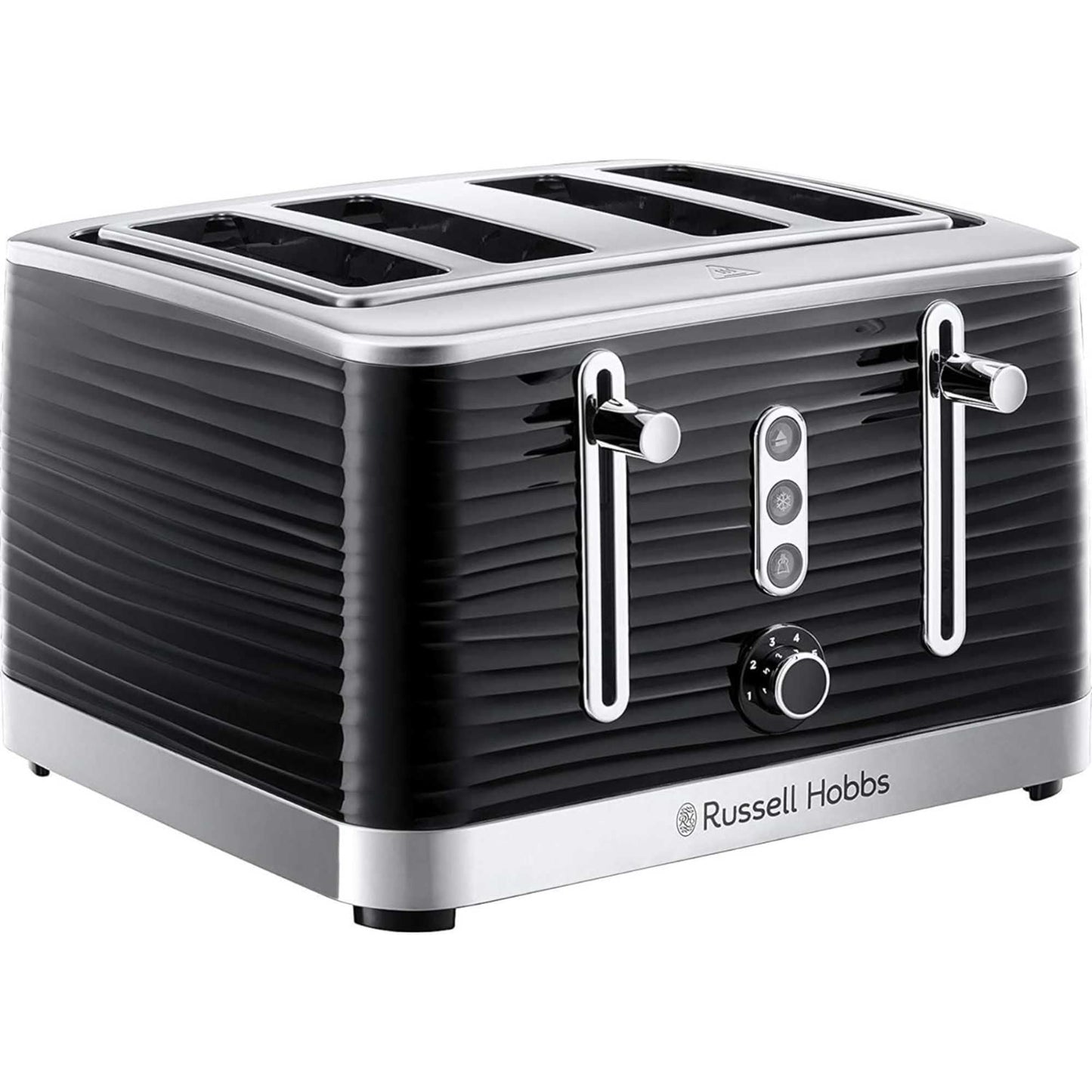 Russell Hobbs Inspire 4-Slice Toaster – Extra-Wide Slots, High-Lift, 6 Browning Levels, Black