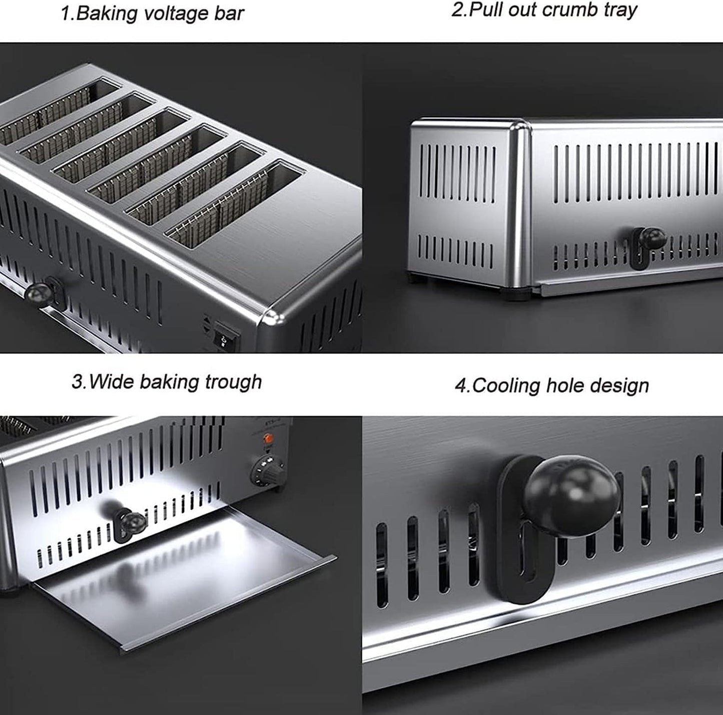 Hazel Quinn 2-Slice Retro Toaster – Extra Wide Slots, 6 Browning Levels, Floral Design