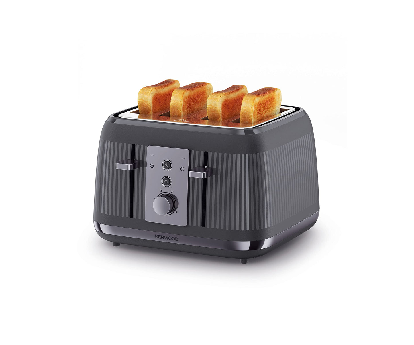 Kenwood Dusk 4-Slice Toaster – 5 Browning Levels, Defrost & Reheat, Slate Grey