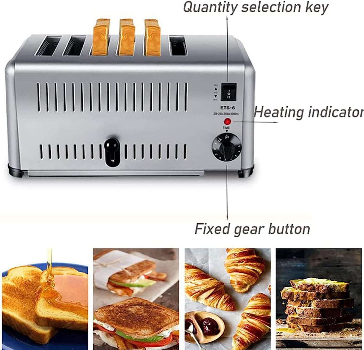 Hazel Quinn 2-Slice Retro Toaster – Extra Wide Slots, 6 Browning Levels, Floral Design