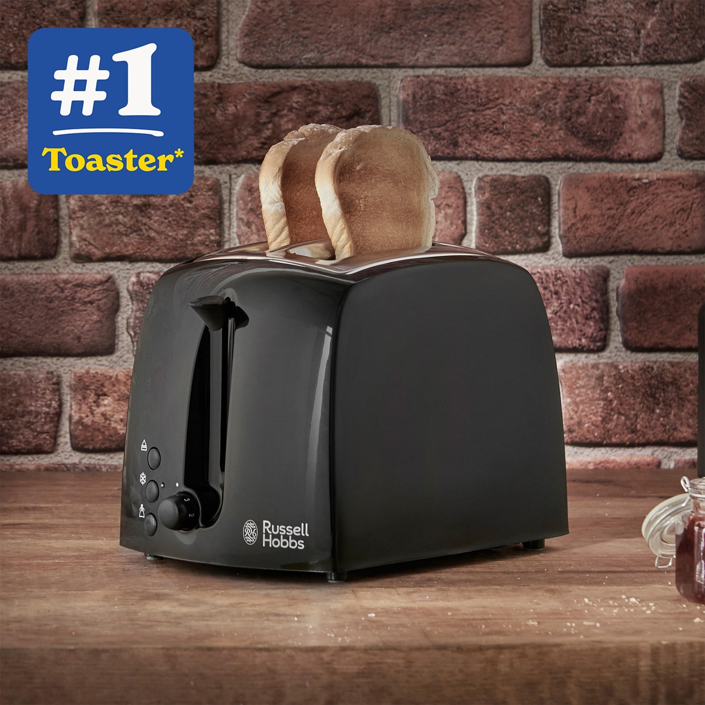 Russell Hobbs 2-Slice Toaster – Wide Slots, 6 Browning Levels, 850W