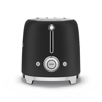 Smeg 2-Slice Toaster – Extra Wide Slots, 3 Preset Functions, 950W, Matte Black