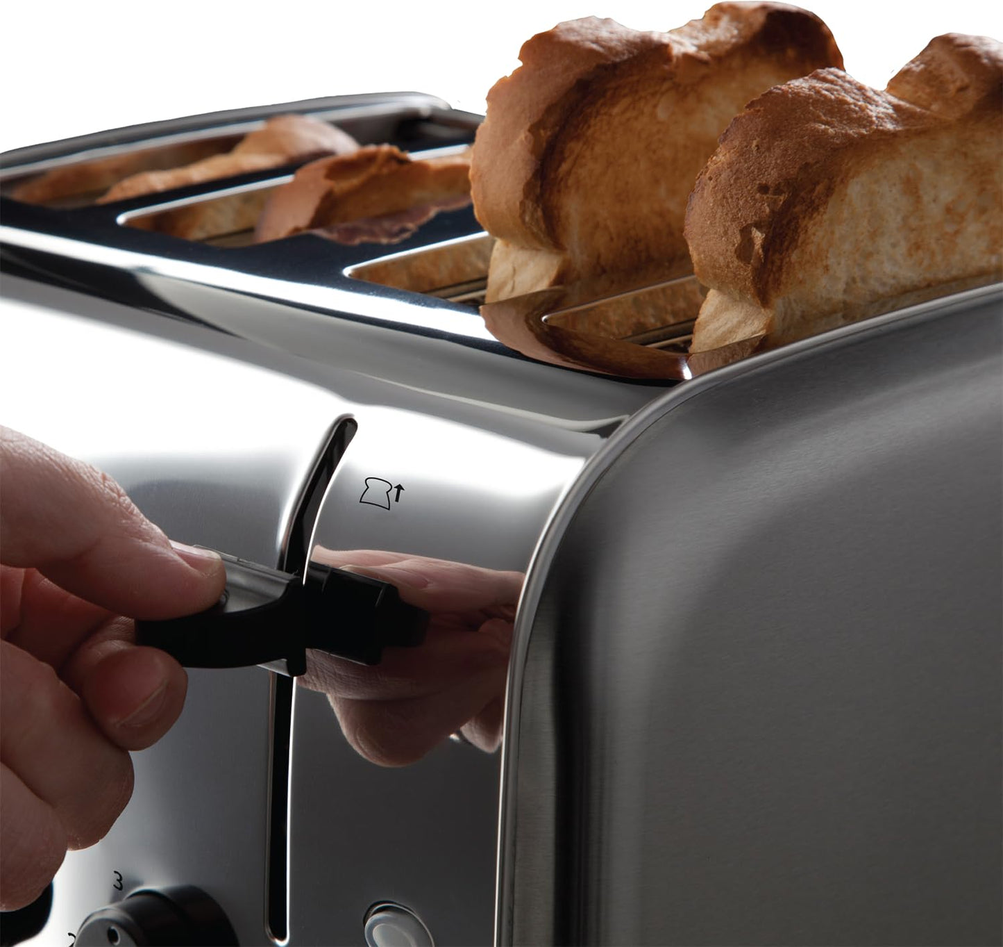 Russell Hobbs 4-Slice Toaster – High-Lift, 7 Browning Levels, Reheat & Defrost, Stainless Steel
