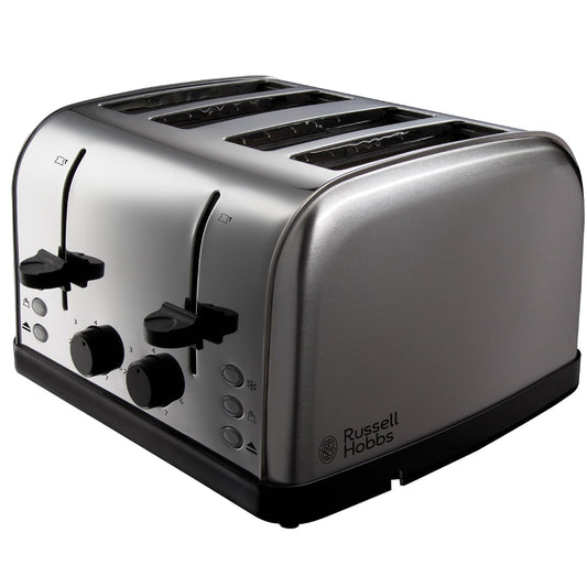 Russell Hobbs 4-Slice Toaster – High-Lift, 7 Browning Levels, Reheat & Defrost, Stainless Steel