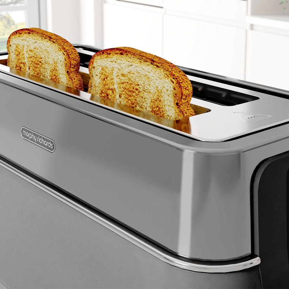 Morphy Richards Signature 4-Slice Toaster – Long Slots, Grey
