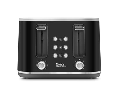 Morphy Richards Motive 4-Slice Toaster – Browning Controls, Reheat & Defrost, Black