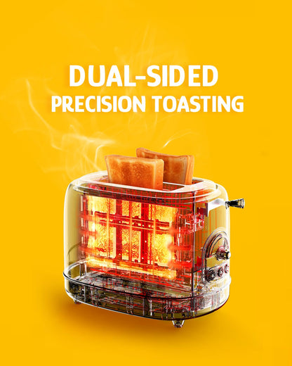 Hazel Quinn Retro 2-Slice Toaster – Extra Wide Slots, 6 Browning Levels