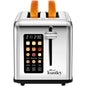Toastley 2-Slice Smart Toaster – Touch Control, Wide Slots, Silver