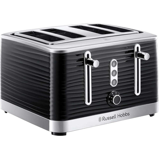 Russell Hobbs Inspire 4-Slice Toaster – Extra-Wide Slots, High-Lift, 6 Browning Levels, Black