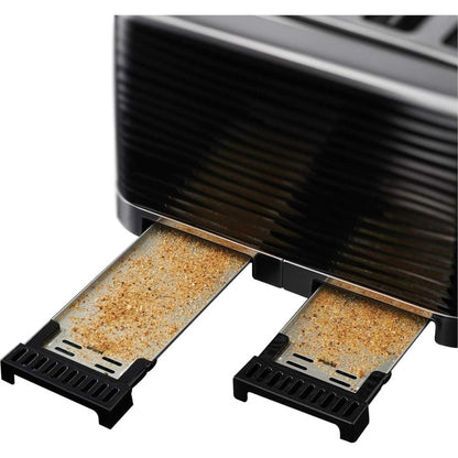 Russell Hobbs Inspire 4-Slice Toaster – Extra-Wide Slots, High-Lift, 6 Browning Levels, Black