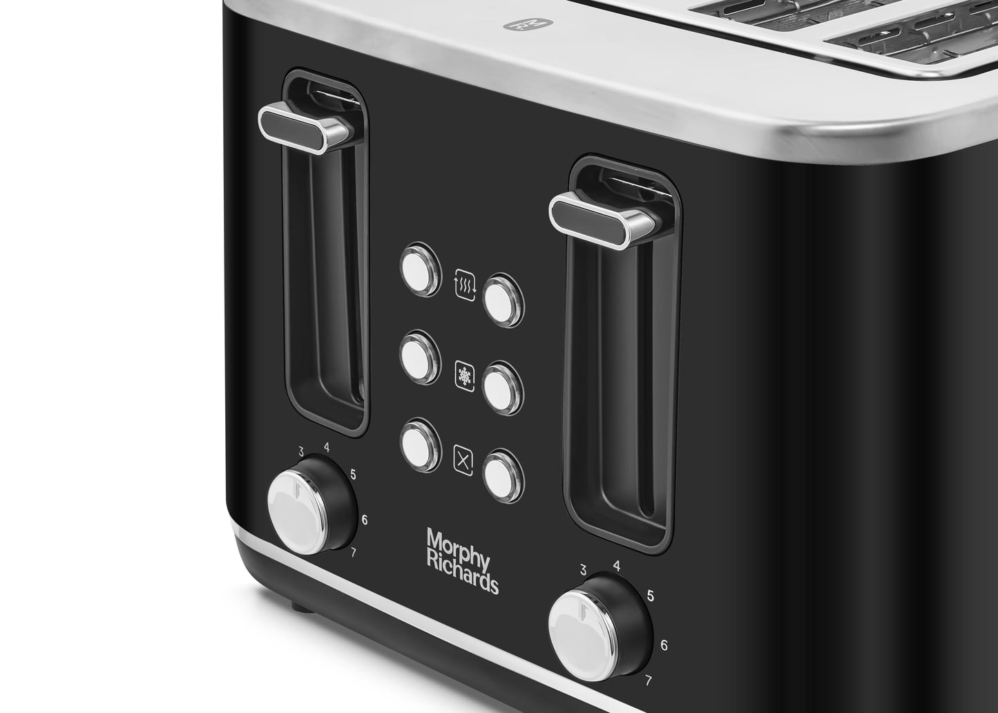 Morphy Richards Motive 4-Slice Toaster – Browning Controls, Reheat & Defrost, Black