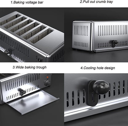 Hazel Quinn 2-Slice Retro Toaster – Extra Wide Slots, 6 Browning Levels, Floral Design