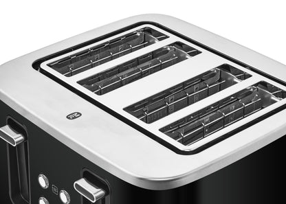 Morphy Richards Motive 4-Slice Toaster – Browning Controls, Reheat & Defrost, Black