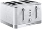 Russell Hobbs Inspire 4-Slice Toaster – Extra-Wide Slots, High-Lift, 6 Browning Levels, White